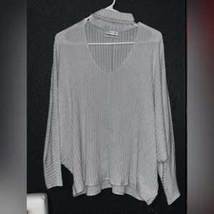 Urban Outfitters Light Gray V-Neck Sweater